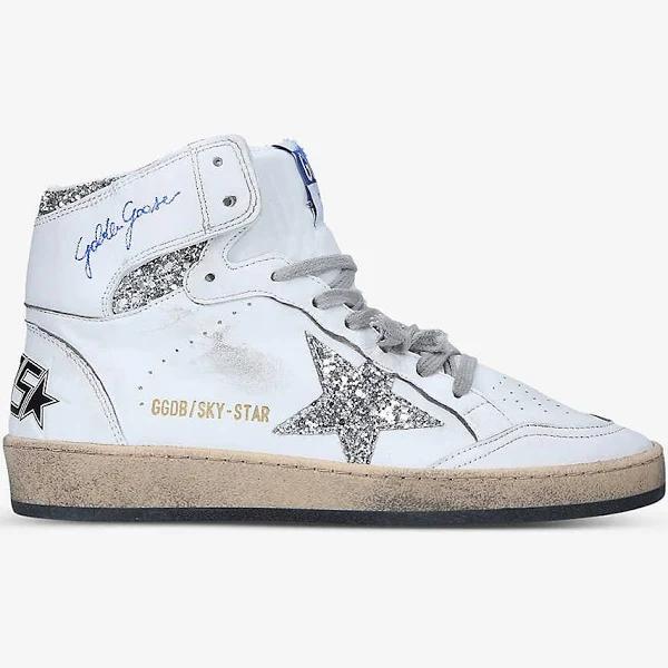 Golden Goose Sky Star High-Top Sneakers - White - 40