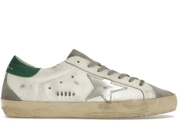 Golden Goose Super-Star White Silver Green