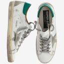 Golden Goose Superstar Sneakers 43 White,Green Leather