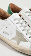 Golden Goose Superstar Sneakers 43 White,Green Leather