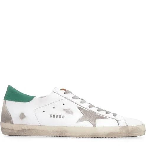 Golden Goose Superstar Sneakers 44 White,Green Leather