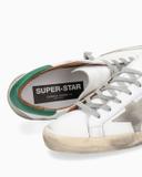 Golden Goose Superstar Sneakers 45 White,Green Leather