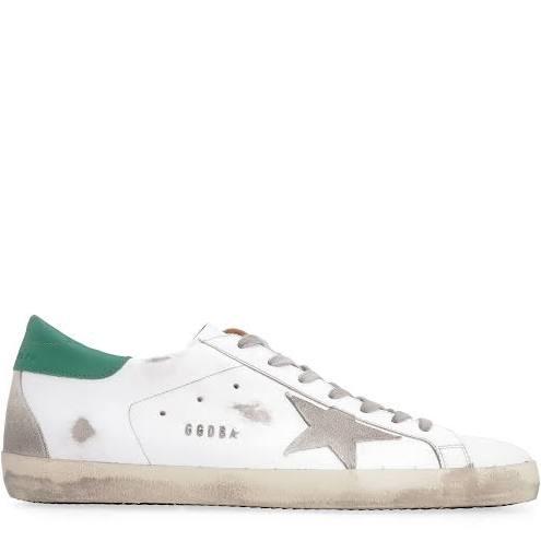 Golden Goose Superstar Sneakers 45 White,Green Leather
