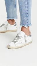 Golden Goose Superstar Sneakers | Silver/White | Size 35 | Shopbop