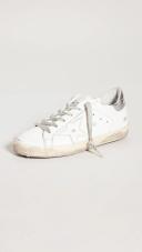 Golden Goose Superstar Sneakers | Silver/White | Size 35 | Shopbop