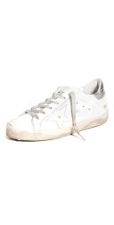 Golden Goose Superstar Sneakers | Silver/White | Size 35 | Shopbop