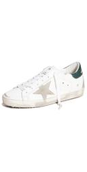 Golden Goose Superstar Sneakers | White/Green | Size 42 | Shopbop