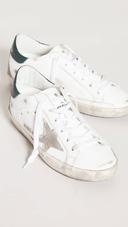Golden Goose Superstar Sneakers | White/Green | Size 42 | Shopbop