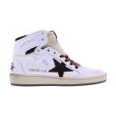 Golden Goose White & Brown Sky-Star Sneakers