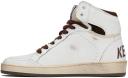 Golden Goose White & Brown Sky-Star Sneakers