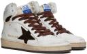 Golden Goose White & Brown Sky-Star Sneakers