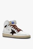 Golden Goose White & Brown Sky-Star Sneakers