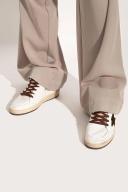 Golden Goose White & Brown Sky-Star Sneakers