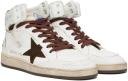 Golden Goose White & Brown Sky-Star Sneakers