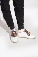 Golden Goose White & Brown Sky-Star Sneakers