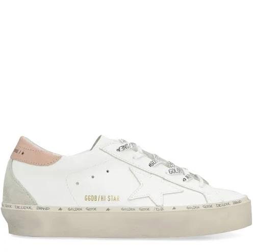 Golden Goose White Leather Hi Star Sneakers - 36