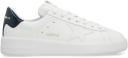 Golden Goose White & Navy Purestar Sneakers