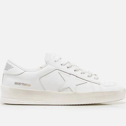 Golden Goose White & Navy Purestar Sneakers