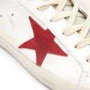 Golden Goose White- Red Leather Super Star Sneakers WHITE/ICE/RED