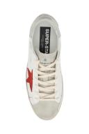 Golden Goose White- Red Leather Super Star Sneakers WHITE/ICE/RED