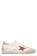 Golden Goose White- Red Leather Super Star Sneakers WHITE/ICE/RED