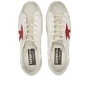 Golden Goose White- Red Leather Super Star Sneakers WHITE/ICE/RED