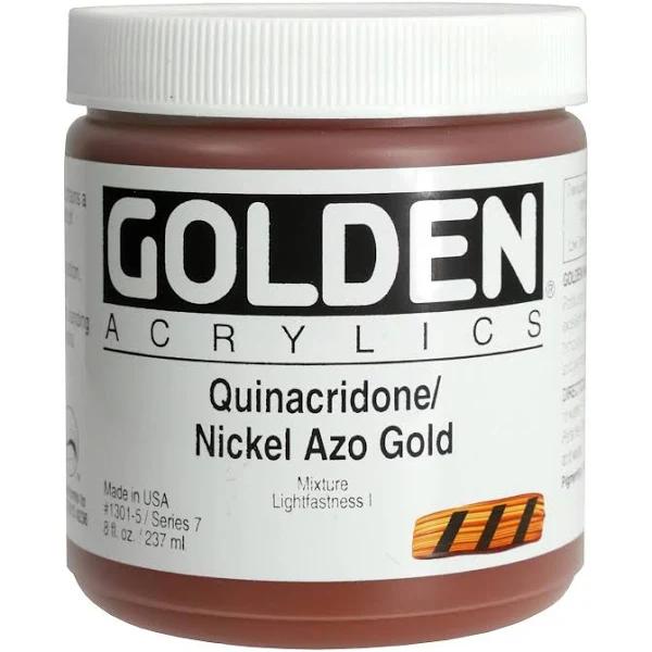 Golden Heavy Body Acrylic 237ml Quinacridone Nickel Azo Gold