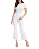 Good American Good Legs Crop Mini Bootcut Jeans | White | Size 18 | Shopbop