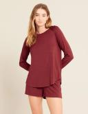 Goodnight Raglan Sleep Top, Ruby / XS