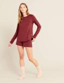Goodnight Raglan Sleep Top, Ruby / XS