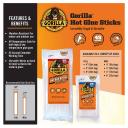 Gorilla Hot Glue Sticks, Full Size, 4" Long x .43" Diameter, 45 Count, Clear, (Pack of 2)