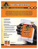 Gorilla Hot Glue Sticks, Full Size, 4" Long x .43" Diameter, 45 Count, Clear, (Pack of 2)