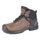 Grafters Mens Super Wide EEEE Fitting Safety Boots Dark Brown 10 UK