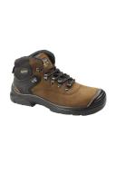Grafters Mens Super Wide EEEE Fitting Safety Boots Dark Brown 9 UK