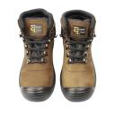 Grafters Mens Super Wide EEEE Fitting Safety Boots Dark Brown 9 UK