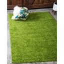 Grass Green Solid Shag Rug 5x8