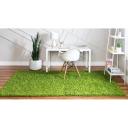 Grass Green Solid Shag Rug 5x8