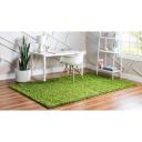 Grass Green Solid Shag Rug 5x8