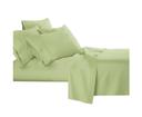 Green Bamboo Cooling Flat Fitted Sheet Set - 2000TC