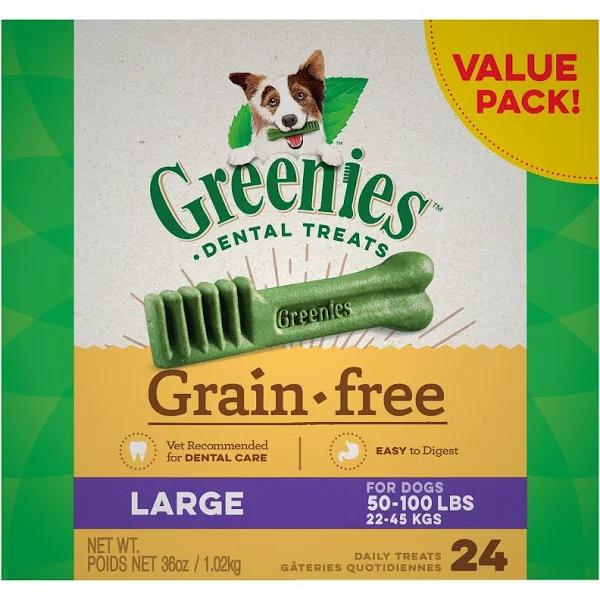 Greenies Dental Dog Treats Grain Free Value Pack Large 1kg