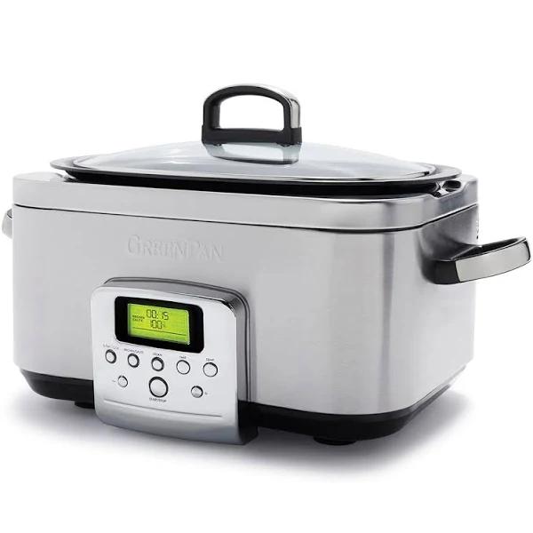 GreenPan Slow Cooker Stainless Steel 6L