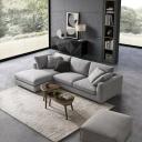 Grey Left Chaise Sectional Sofa, Deep Seats | Hamilton by Castlery