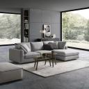 Grey Left Chaise Sectional Sofa, Deep Seats | Hamilton by Castlery