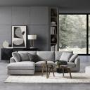 Grey Left Chaise Sectional Sofa, Deep Seats | Hamilton by Castlery