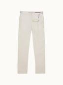Griffon Linen - White Sand Tailored Fit Linen Trousers
