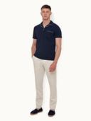 Griffon Linen - White Sand Tailored Fit Linen Trousers