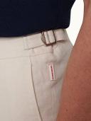 Griffon Linen - White Sand Tailored Fit Linen Trousers