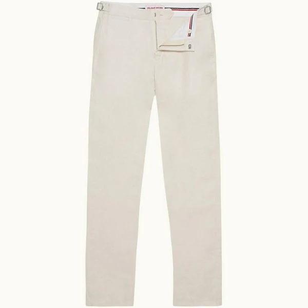 Griffon Linen - White Sand Tailored Fit Linen Trousers