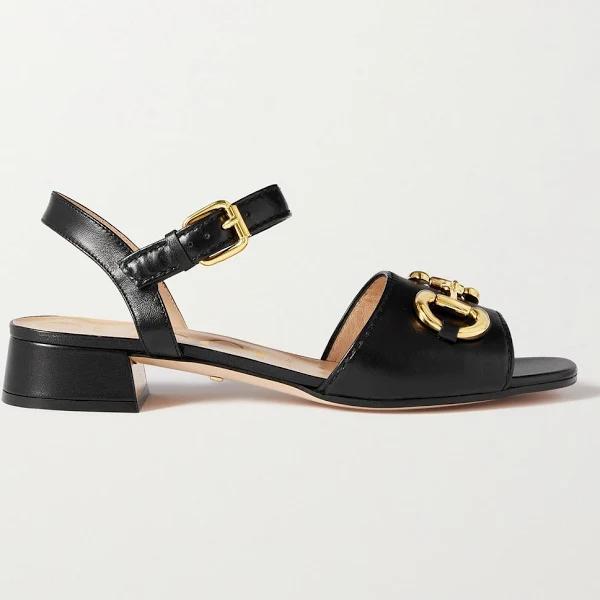 Gucci Baby Horsebit-detailed Leather Sandals - Women - Black Sandals - IT37.5