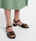 Gucci Baby Horsebit-detailed Leather Sandals - Women - Black Sandals - IT37